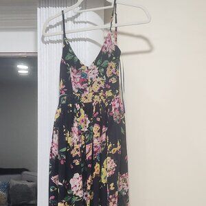Backless Floral Maxi Dress